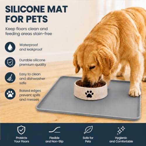 Silicone Pee Pad Holder for Dogs, 27x27 in Leak-Proof Tray - Image 2