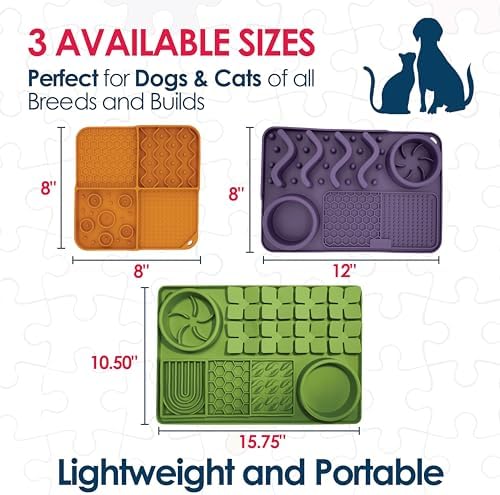 Palz&Co Paw Puzzle 2-in-1 Slow Feeder & Lick Mat - Large 15.75"x10.5" Green Non-Slip Silicone Mat for Dogs & Cats, Dry or Wet Food, Enrichment Puzzle Feeder, Dishwasher Safe - Image 6