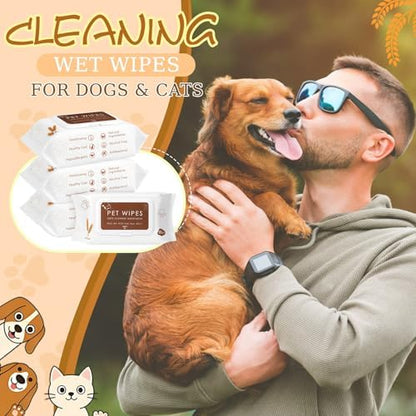 Treela 10 Pack Dog Pet Wipes, 80 Count Paws Body, Soothing Oatmeal Flavor - Image 5