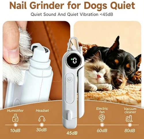 2-in-1 Dogs & Cats Nail Clipper and Grinder Electric Quiet Dual LED Lights - Image 5