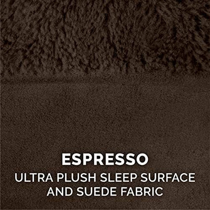 Furhaven Memory Foam Dog Bed for Medium/Small Dogs w/ Removable Bolsters & Washable Cover, For Dogs Up to 35 lbs - Plush & Suede Sofa - Espresso, Medium - Image 6