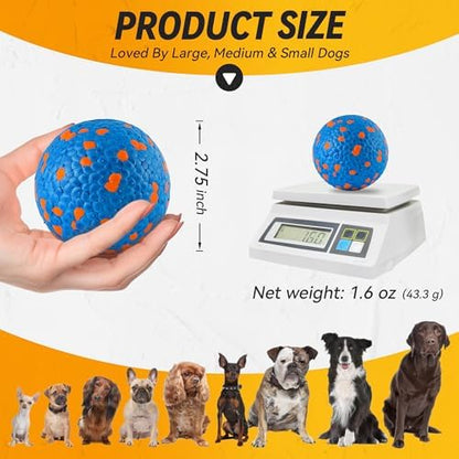 FUSOTO 2Pcs Dog Balls, Tennis Balls for Dog, Blue - Image 6