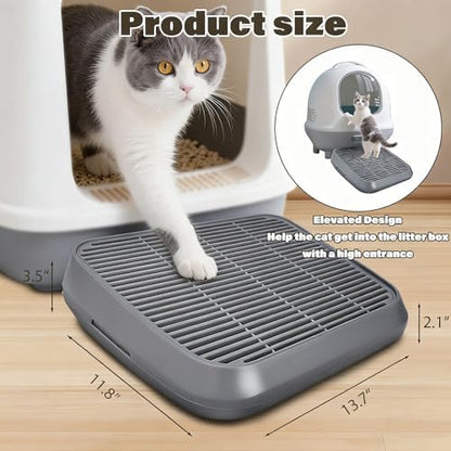 Cat Ramp for Litter Box, Anti-Tracking Litter Trapper, Dark Gray - Image 5