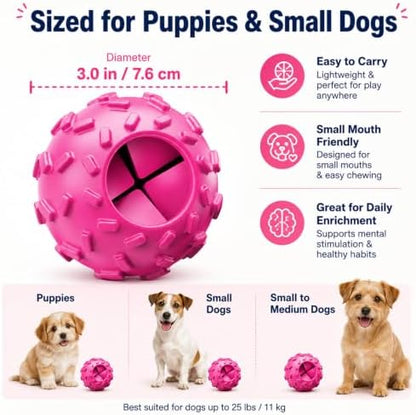 Treat Dispensing Dog Toy, Dog Puzzle Toy and Dog Treat Ball for Small Dogs - Image 6