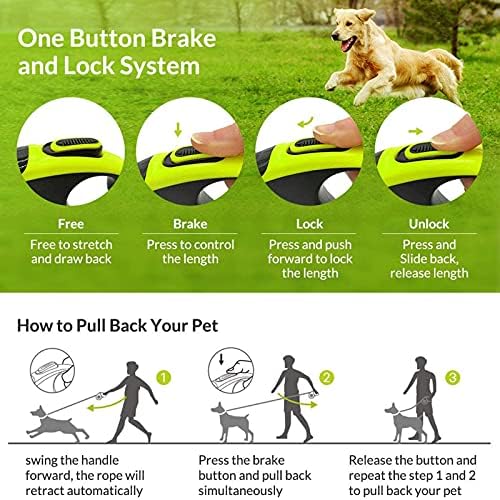 Retractable Dog Leash 360°Tangle-Free 16ft Heavy Duty Pet Walking Leash - Image 5