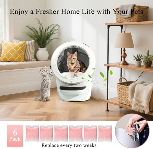 6 Pack Cat Litter Odor Eliminator Refills - Compatible with Whisker OdorTrap Pod, for Litter Robot 4 Filter Pocket & Litter Robot 3 Drawer, Keep Home Fresh - Image 4