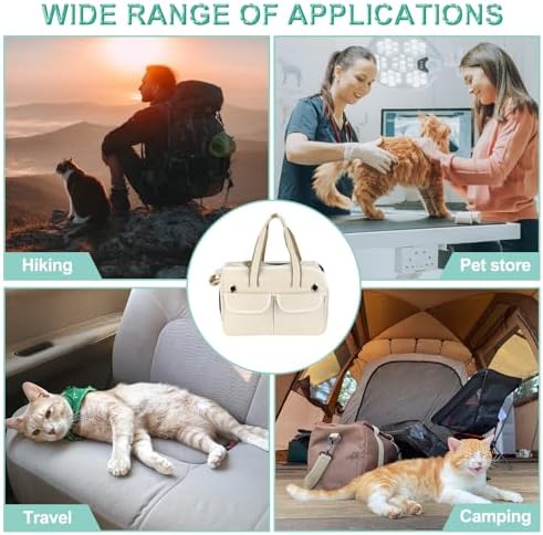 Cat Carrier for Pet White Dog Carrier Carrying Case Up to 16.5lbs - Image 7