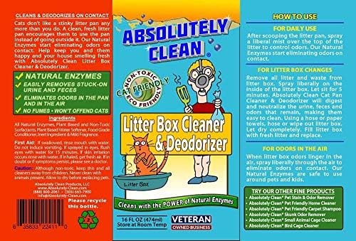 Absolutely Clean Litter Box Cleaner and Deodorizer, Eliminate Odors Quickly, Neutralizes Urine and Feces Odors in The Air and The Box, Make Litter Last Longer - Image 3