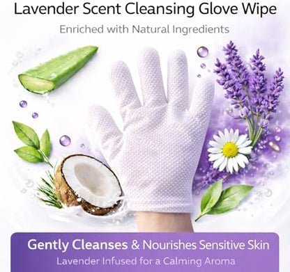 Aurora Pet Glove Wipes for Dogs & Cats, Wearable No-Rinse Grooming Glove Wipes for Paws, Face, Ears & Body, Hypoallergenic Disposable Pet Cleaning Wipes, Lavender Scented, 12 Count - Image 6