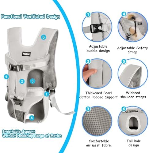 PetBonus Dog Front Carrier Backpacks, Legs Out Easy-fit Puppy Chest Carrier - Image 2