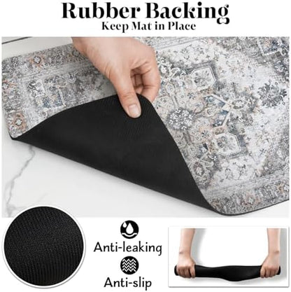 Dog Food Mats for Floors Absorbent, Pet Cat Food Mat - Non Slip Dog Bowl Mats for Food and Water, Eco-Friendly Boho Dog Placemats Feeding Mat Pet Supplies - Image 6