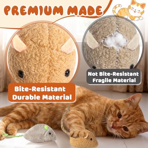 24 Pack 2.36" Colorful Cat Mouse Toy with Catnip for Indoor Cats - Image 4