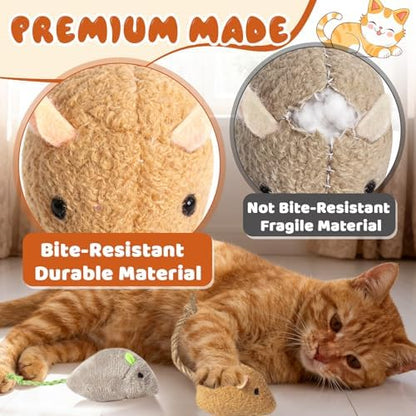 24 Pack 2.36" Colorful Cat Mouse Toy with Catnip for Indoor Cats - Image 4