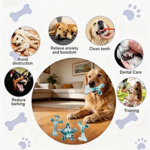 YINEYA Dog Toys for Aggressive Chewers, 3-Pack Tough Dog Chew Toys - Image 3