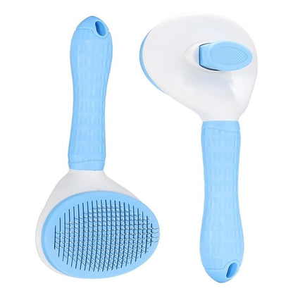 Pet Brush for Cats and Dogs | Self Cleaning Bunny Comb for Cats, Dogs, Bunny | Pet Grooming Brush | Massaging Tool Suitable for Pets with Long or Short Hair
