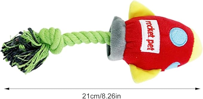 Dog Rope Toy for Aggressive Chewers - Puppy Teeth Grinding Toy Rocket, Dog Rope Toy, Puppy Interactive Rope Toy for Added Chewing Fun for Small Breeds and Puppies