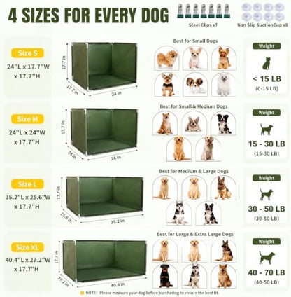 Dog Pee Pad Holder with High Walls,Waterproof Puppy Litter Box,Foldable Indoor Dog Potty,No Spill Pet Toilet for Large Dogs, Easy Clean,Army Green,XL - Image 6