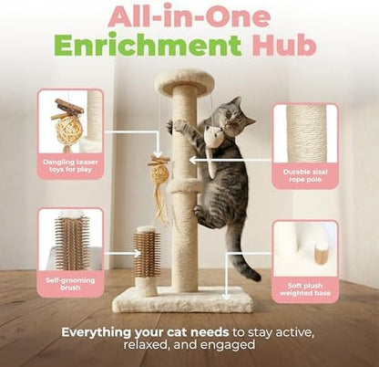 Best Pet Supplies Catify Cat Scratching Post - Beige H: 25" - Image 3