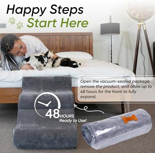Dog Stairs for Bed & Couch – 2-in-1 Foldable Dog Stairs and Ramp - Image 6
