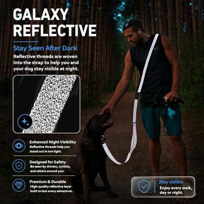 Hands Free Dog Leash,Galaxy Reflective,Crossbody Dog Leash,Blue - Image 4