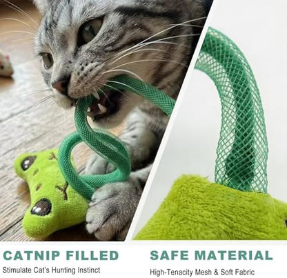 Catnip Chew Ropes Toy, Cat Crinkle Balls, Cat Chew Toy for Teeth Cleaning, Interactive Cat Toys for Indoor Cats, for All Cat Breeds (5 Pack) - Image 2