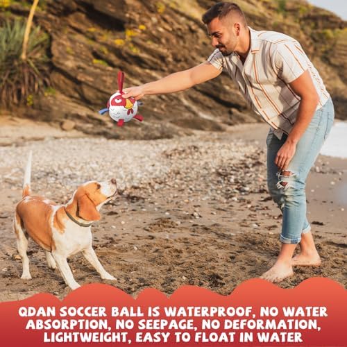 QDAN Small Puppy Dog Soccer Ball with Straps, Durable Herding Toys, 5 Inch - Image 6