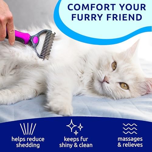Pat Your Pet Deshedding Brush & Metal Comb Grooming Combo for Cats & Dogs - Image 2