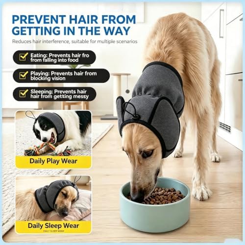 Dog Ear Muffs, Adjustable No Shake Ear Wrap for Dogs - Image 3