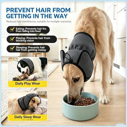 Dog Ear Muffs, Adjustable No Shake Ear Wrap for Dogs - Image 3