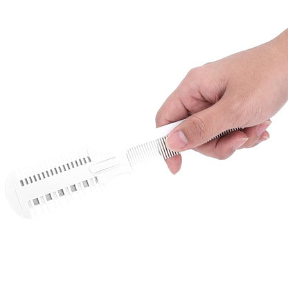 2 in 1 Pet Hair Thinning Comb, Pet Razor Combs with 5 Blades, Hair Cutter Comb Suitable for Removing Tangles, Knots and Loose Hair