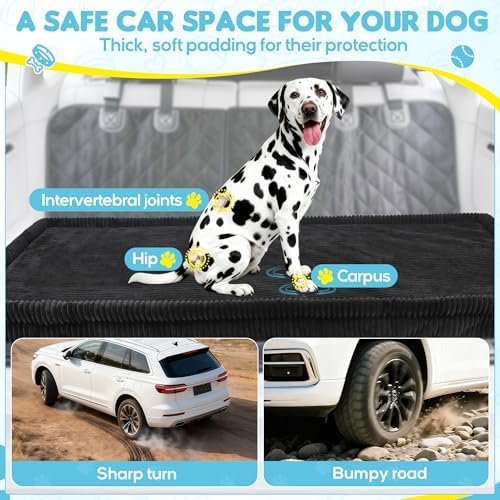 Loiion Dog Car Bed, Non-Slip Backseat Extender Pet Mat 50"x24.6"x2" - Image 2
