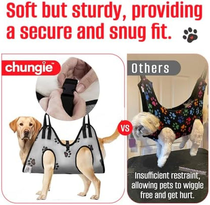 Dog Grooming Hammock for Dogs – Dog Restraint for Nail Trimming with Pet Nail Clipper – Dog Sling for Grooming, Dog Hammock for Nail Cutting & Grooming Harness(Legs Spacing:15-18.5” )/Max W:85lb) - Image 6