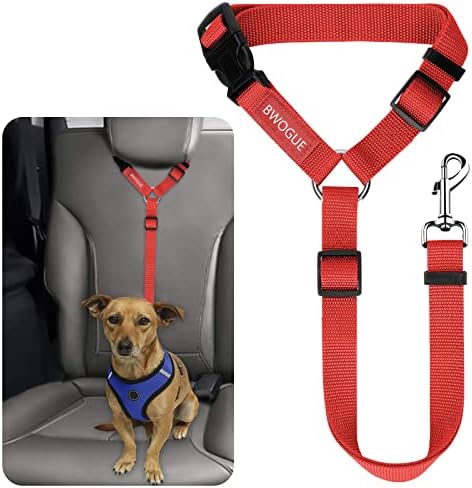 BWOGUE Dog Seat Belt for Car, Adjustable Headrest Restraint Safety Lead by BWOGUEPetHome