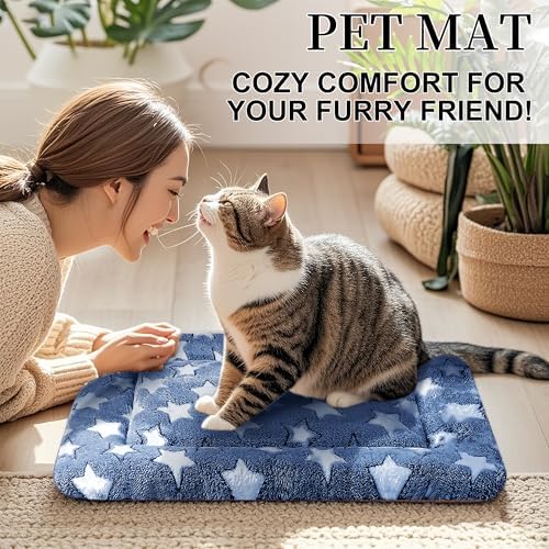 Dog Bed Mat, Reversible Crate Pad & Cute Dog Bed - Machine Washable Kennel Mat with Ultra Soft for Small Dogs & Cats - Image 2