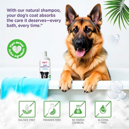Natural Dog Shampoo for Thick Coats, 16 Fl Oz - Image 3