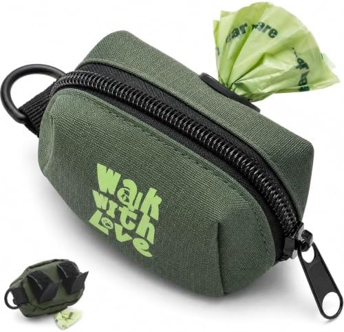 Dog Waste Bag Dispenser, Poop Bag Holders for Leashes, Green by Komashr