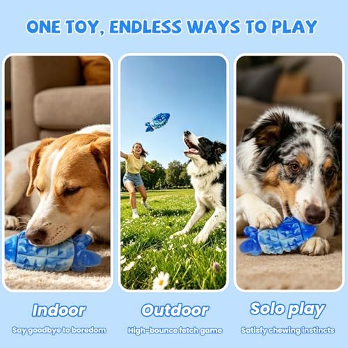 YINEYA Dog Toys for Aggressive Chewers, Tough Dog Chew Toys, Blue - Image 5