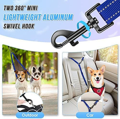 AUTOWT Double Dog Leash, No Tangle 360°Swivel Rotation Reflective Lead Attachment Adjustable Length Dual Two Dogs Lead Splitter, Comfortable Shock Absorbing Walking Training for 2 Dogs - Image 5