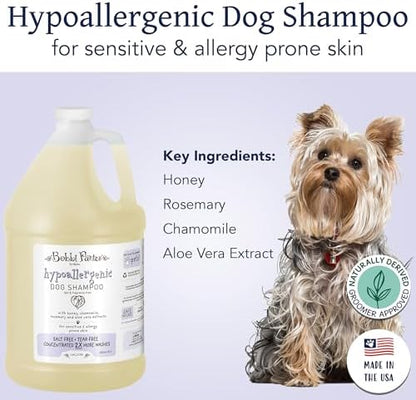 Bobbi Panter Hypoallergenic Dog Shampoo Honey, Aloe Vera, Chamomile & Rosemary – Dye & Fragrance Free Natural Formula for Sensitive & Allergy Skin, Tear-Free, 30:1 Concentrate, Made in USA, 1 Gallon - Image 2