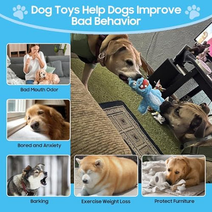 Bzonsmart Dog Squeaky Toys Plush Chew Toys for Small Medium Large Dogs - Image 5