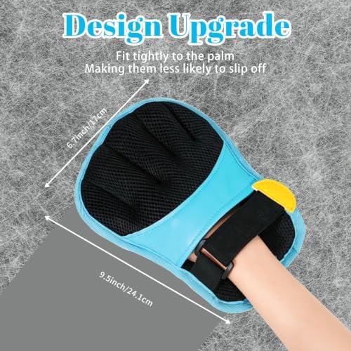Pet Hair Removal Gloves, Blue, Adjustable Strap, Static Hair Remover for Clothing, Sofa, Car Seat, Reusable - Image 2