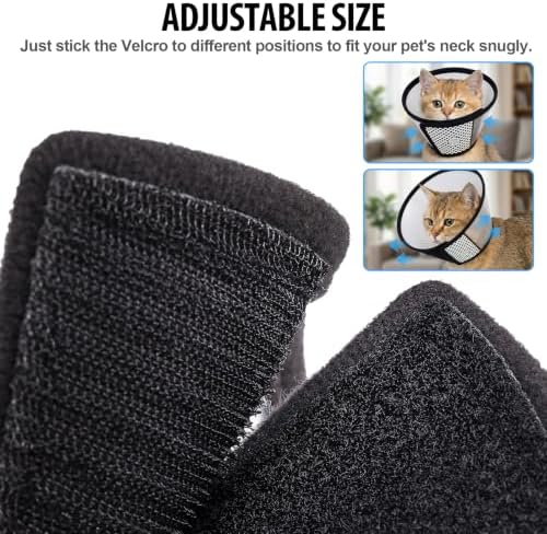 Depets Adjustable Recovery Pet Cone E-Collar for Cats Puppy Rabbit, Plastic Elizabeth Protective Collar Wound Healing Practical Neck Cover, Neck Girth 8.1 in - Image 5