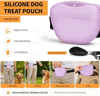 Silicone Dog Treat Pouch with Training Clicker - Image 2