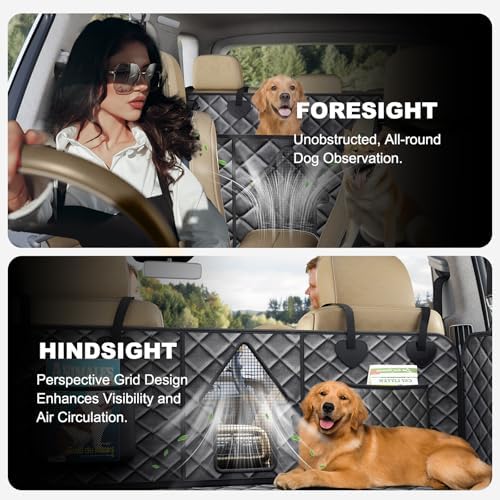 Back Seat Extender for Dogs, Non-Slip Dog Car Seat Cover for Back Seat with Hard Bottom, Durable Pet Car Backseat Cover, Waterproof Dog Hammock for Car SUV Truck - Image 5