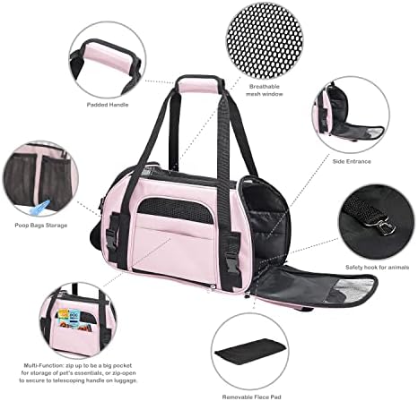JESPET Soft-Sided Airline-Approved Dog & Cat Carrier Travel Bag - Image 5