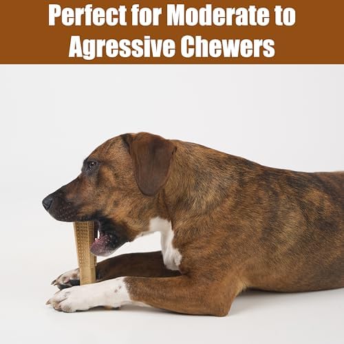SPOT Bam-Bones Plus T-Bone Dog Chew Toy, Bamboo Fiber & Nylon, Chicken Flavor, Durable Non-Splintering Chew for Moderate to Aggressive Chewers, Dogs 30-60 lbs, 6 Inch - Image 5