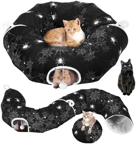 Aliceset Halloween Cat Tunnel Bed for Indoor Cats by Aliceset