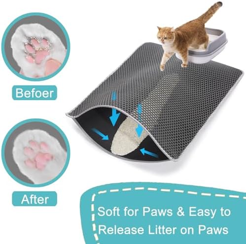 Cat Litter Mat, XL 28x47 inch, Large Litter Trapping Mat for Litter Boxes - Image 6