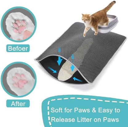 Cat Litter Mat, XL 28x47 inch, Large Litter Trapping Mat for Litter Boxes - Image 6