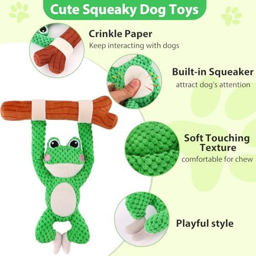 Squeaky Dog Toys, Tug of War Dog Toy for Dogs, Plush Puppy Toys, Interactive Dog Toys for Small, Middle, and Big Dogs - Image 2